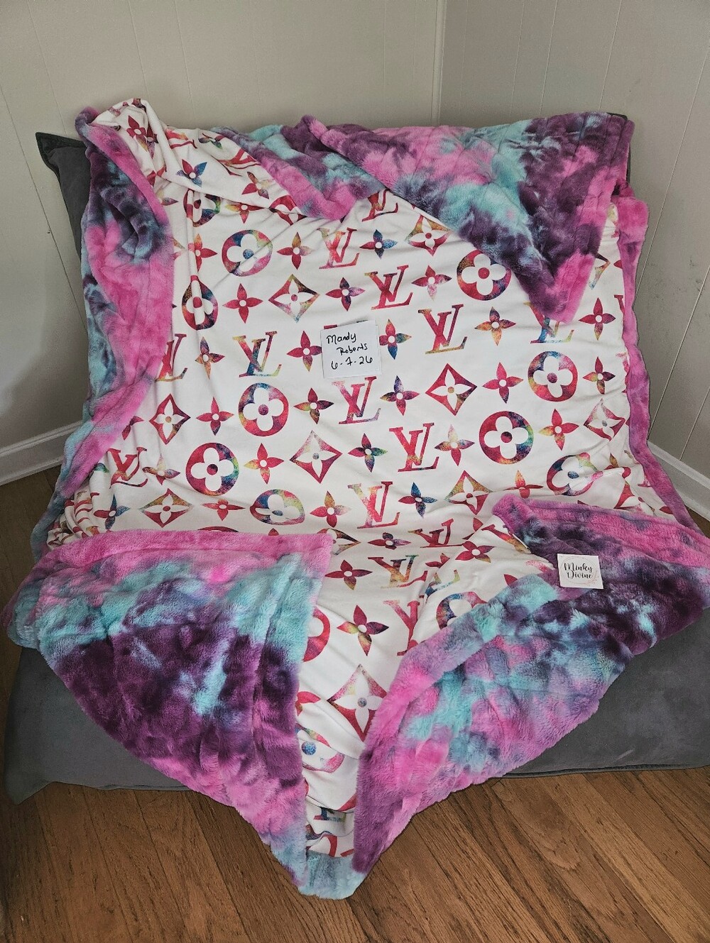 LV And Koala Pop Minky Blanket